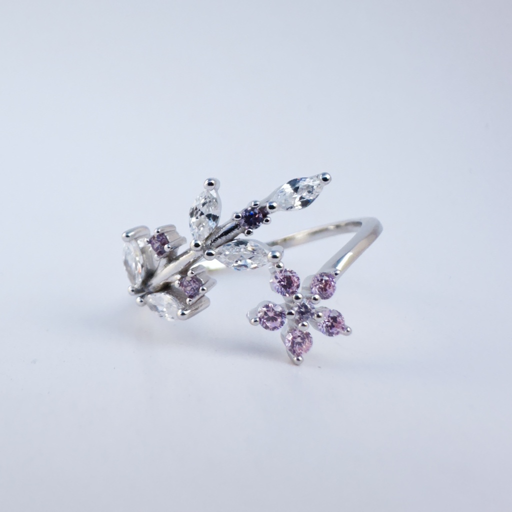 Anillo Freya floral (Plata 925)