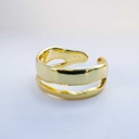 Anillo fluidez dorado (Plata 925)