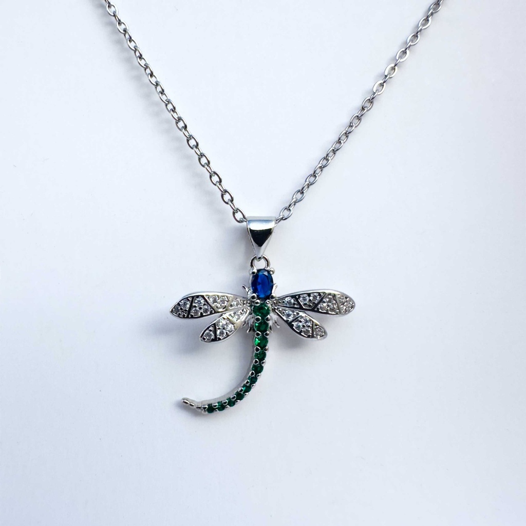 Collar luz de libélula (Plata 925)