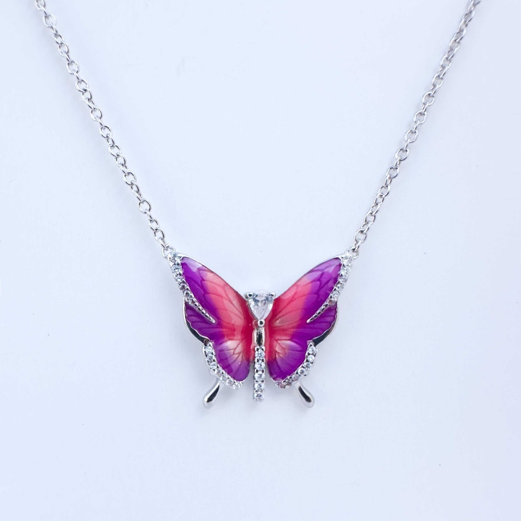 Collar mariposa serena (Plata 925)