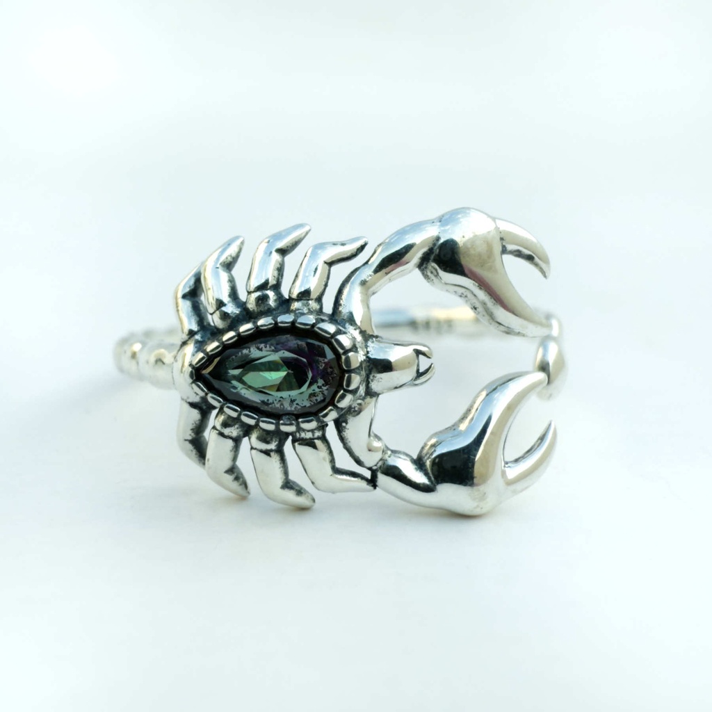 Anillo zodiaco escorpio  (Plata 925)