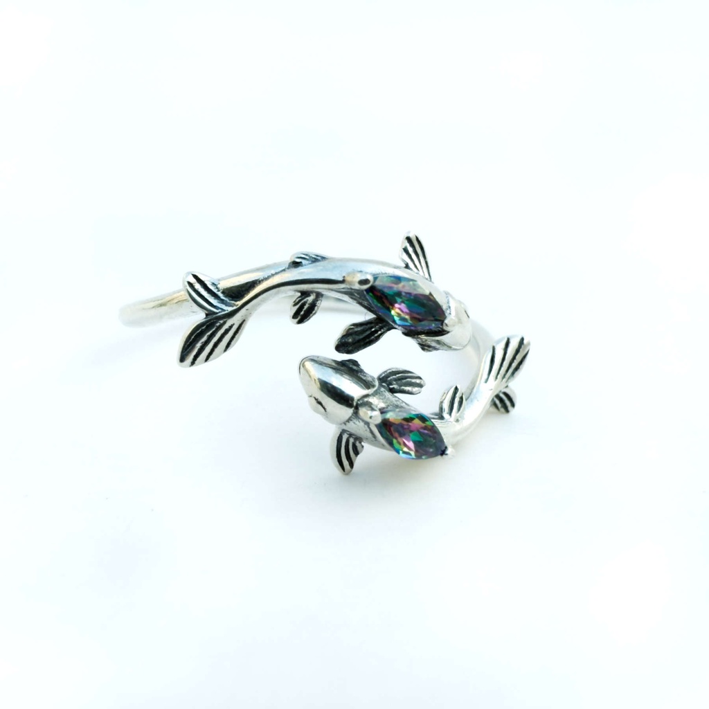 Anillo zodiaco piscis (Plata 925)