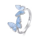 Anillo Mariposa AquaMarina  (Plata 925)