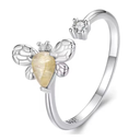 Anillo Abeja Jade  (Plata 925)