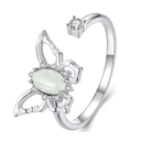 Anillo Mariposa Jade  (Plata 925)