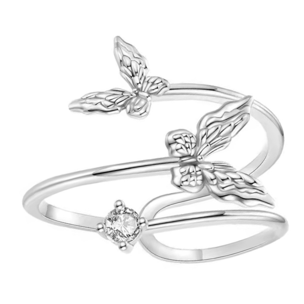 Anillo Mariposas (Plata 925)