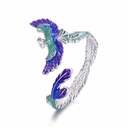 Anillo Ave fénix colores (Plata 925)