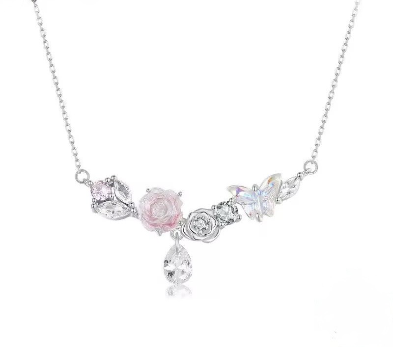 Collar Rosé Garden (Plata 925)