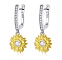 Aretes Girasol sol de vida (Plata 925)