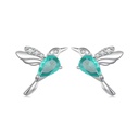 Aretes Colibri Jade (Plata 925)