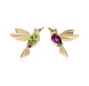 Aretes Colibrí Dorado (Plata 925)