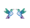 Aretes Colibrí Morado (Plata 925)