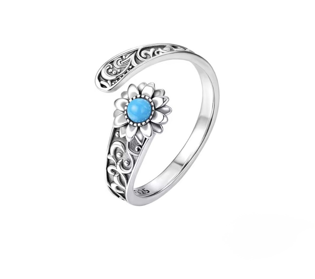 Anillo Turquesa Ancestral (Plata 925)