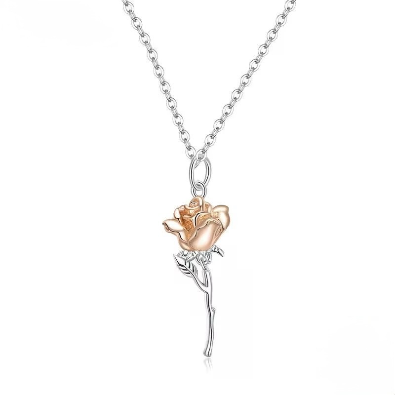 Collar Rosa Encantada (Plata 925)