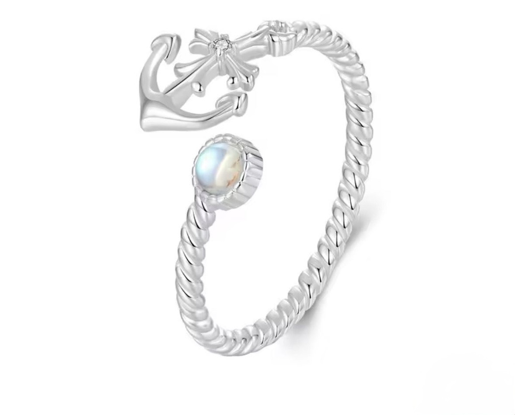 Anillo Ancla de Esperanza  (Plata 925)