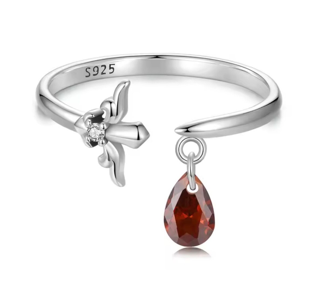 Anillo Aura carmesi (Plata 925)