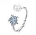 Anillo Tortuga Brillo Oceánico (Plata 925)