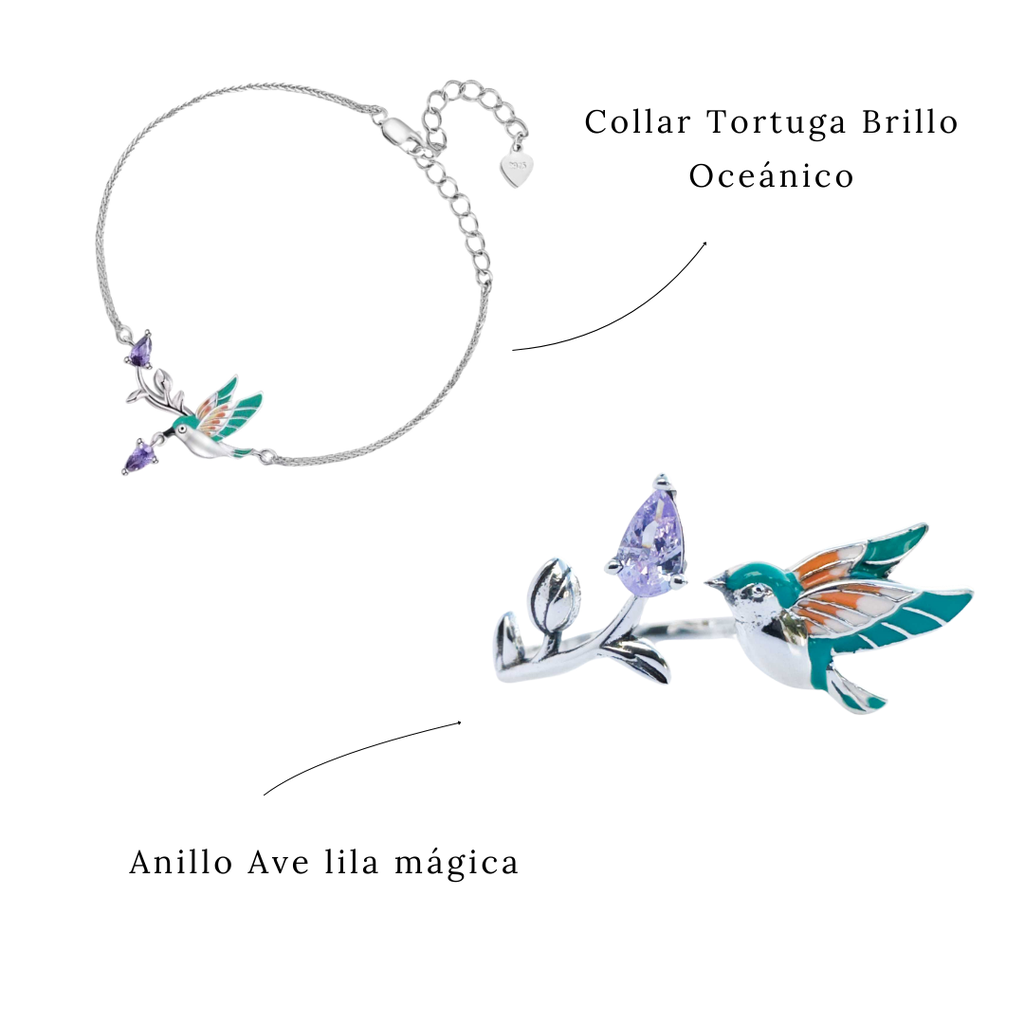 Set Ave lila mágica (Plata 925)