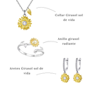 Set Girasol Sol de vida (Plata 925)