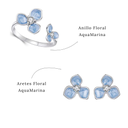 Set Floral AquaMarina  (Plata 925)
