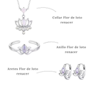 Set Flor de loto renacer (Plata 925)