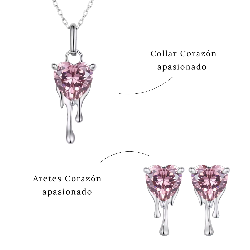 Set Corazón Apasionado (Plata 925)