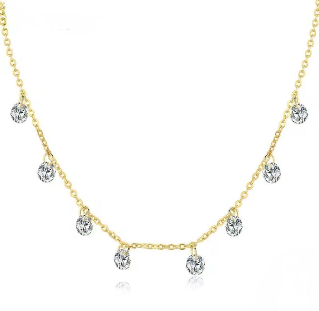 Collar Encanto Luminoso Dorado (Plata 925)
