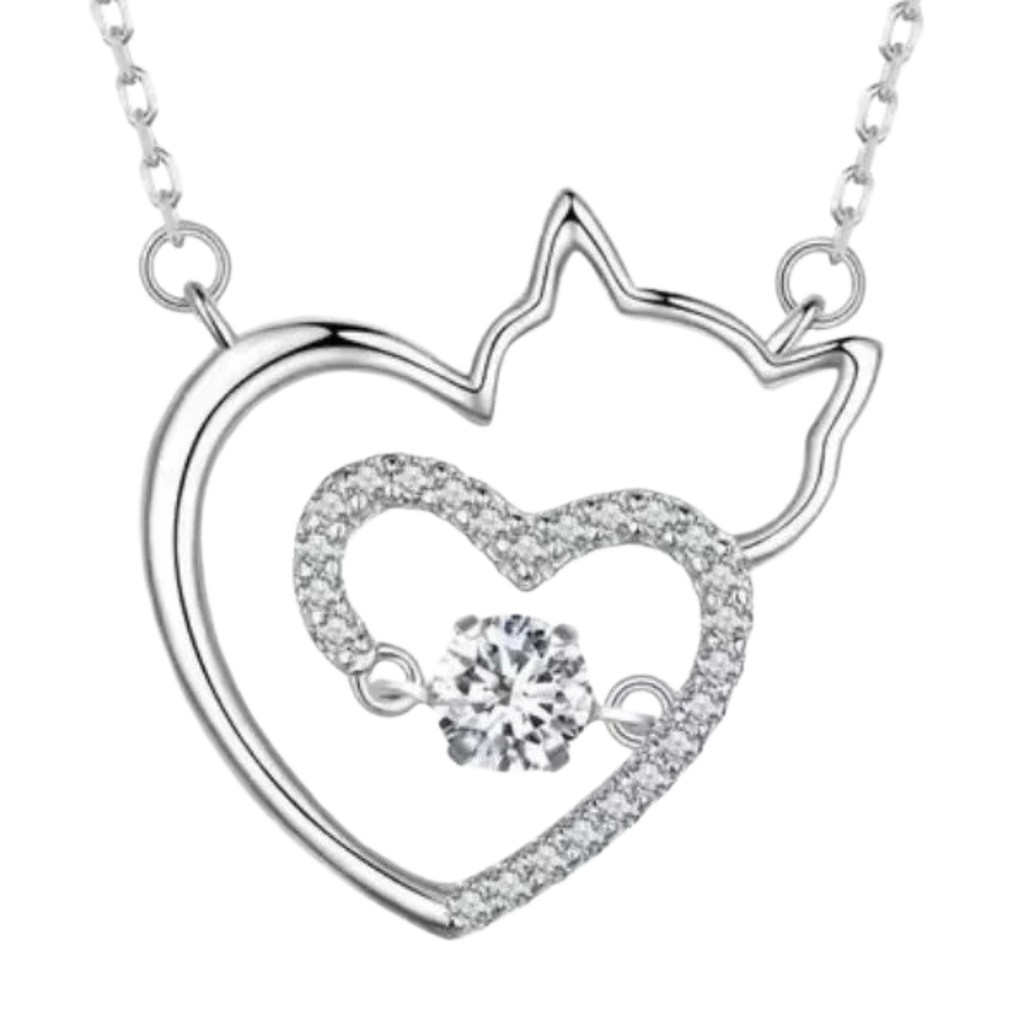 Collar Amor Catlover de plata 925
