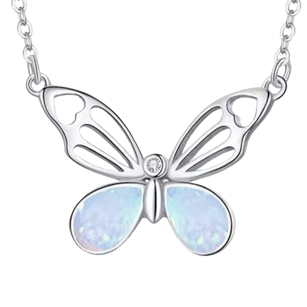 Collar Mariposa Ópalo Mágico de plata 925