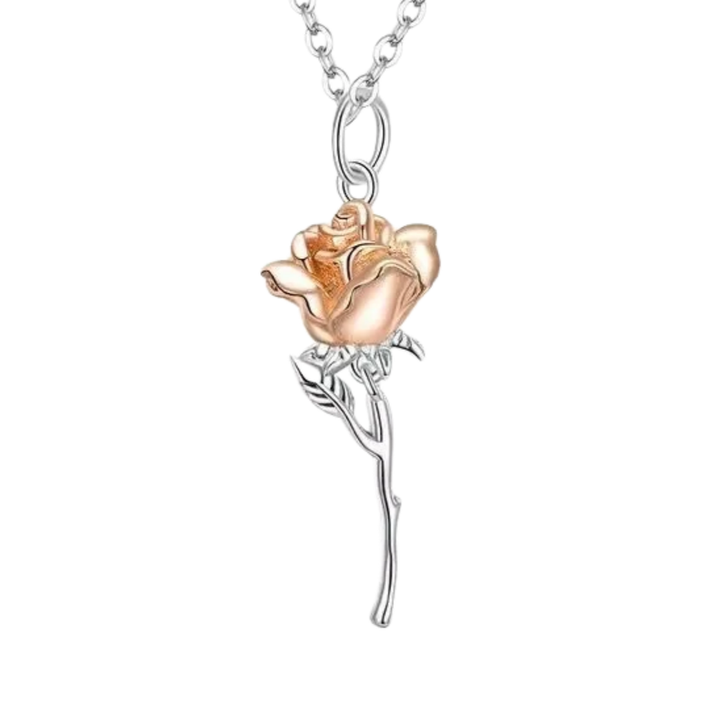 Collar Rosa encantada de plata 925
