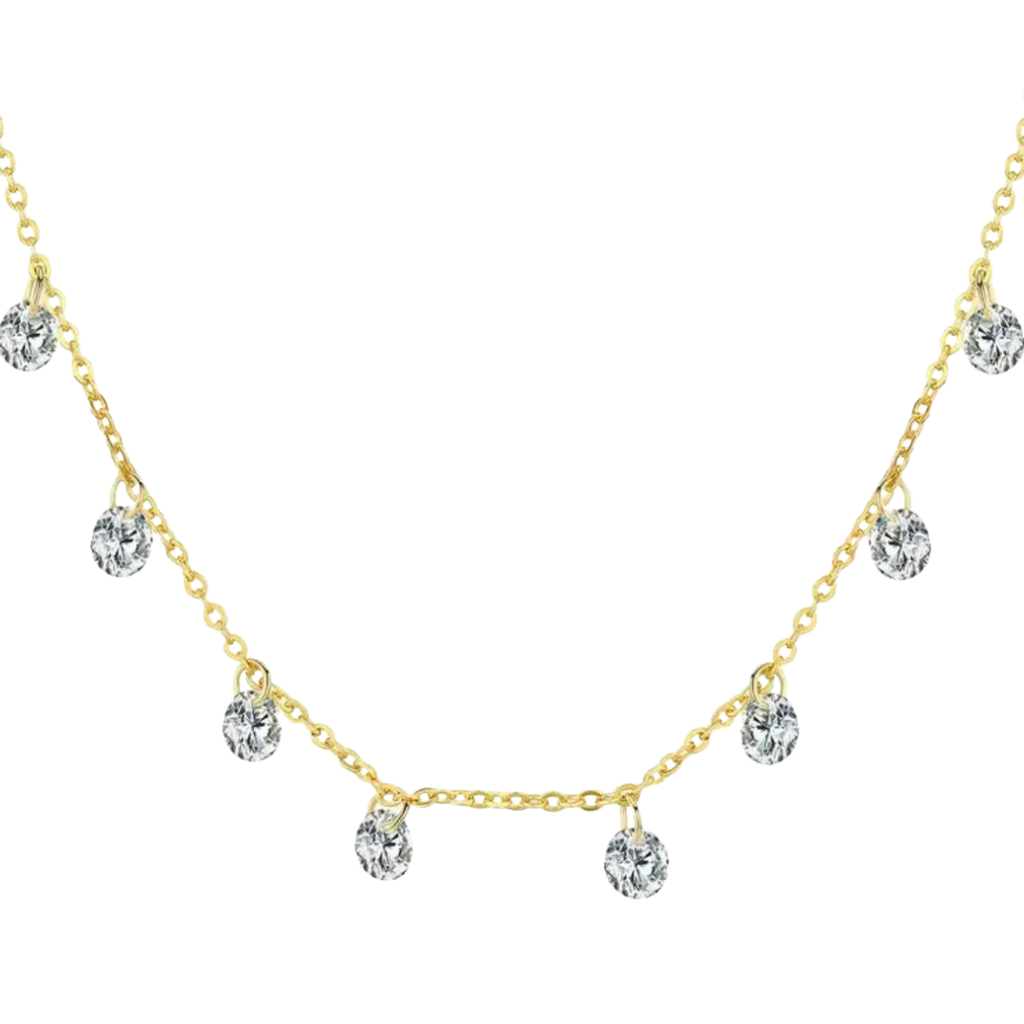 Collar Encanto Luminoso Dorado de plata 925