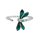 Anillo libélula verde  (Plata 925)