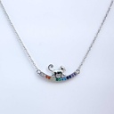 Collar gato arcoíris (Plata 925)