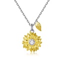 Collar girasol sol de vida (Plata 925)
