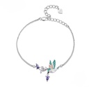 Pulsera Ave lila mágica (Plata 925)