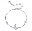 Pulsera Mariposa AquaMarina (Plata 925)