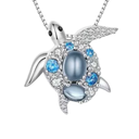 Collar Tortuga Brillo Oceánico de plata 925