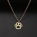 Collar Huella Dorada (Acero Inoxidable)
